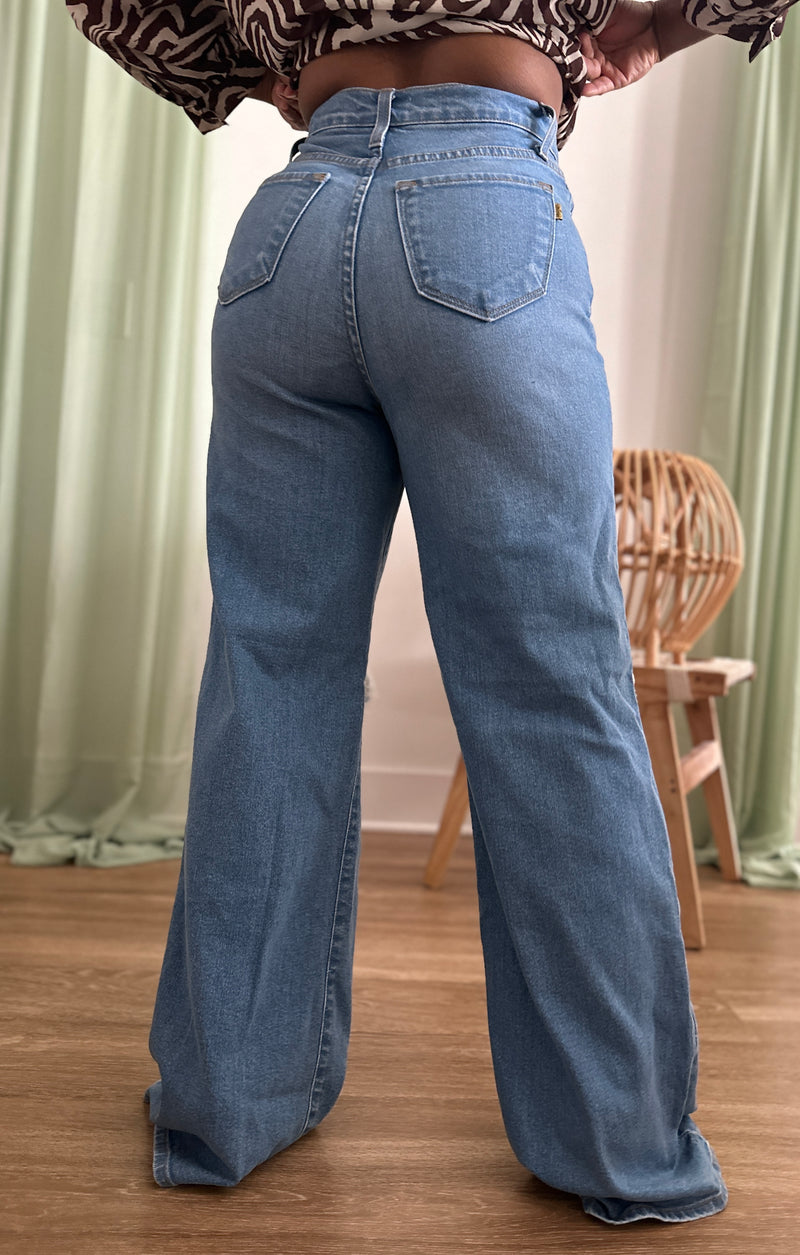 High Waisted Wide Jeans Denim