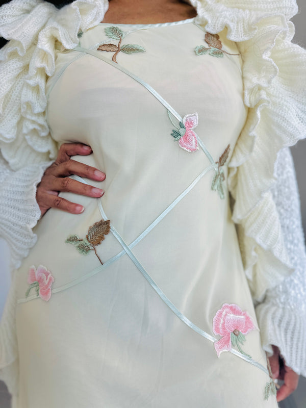 The Cream Flowered Dress (10)