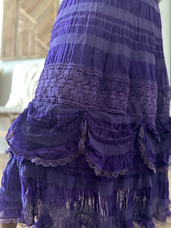 The Purple Layered Skirt M-XL