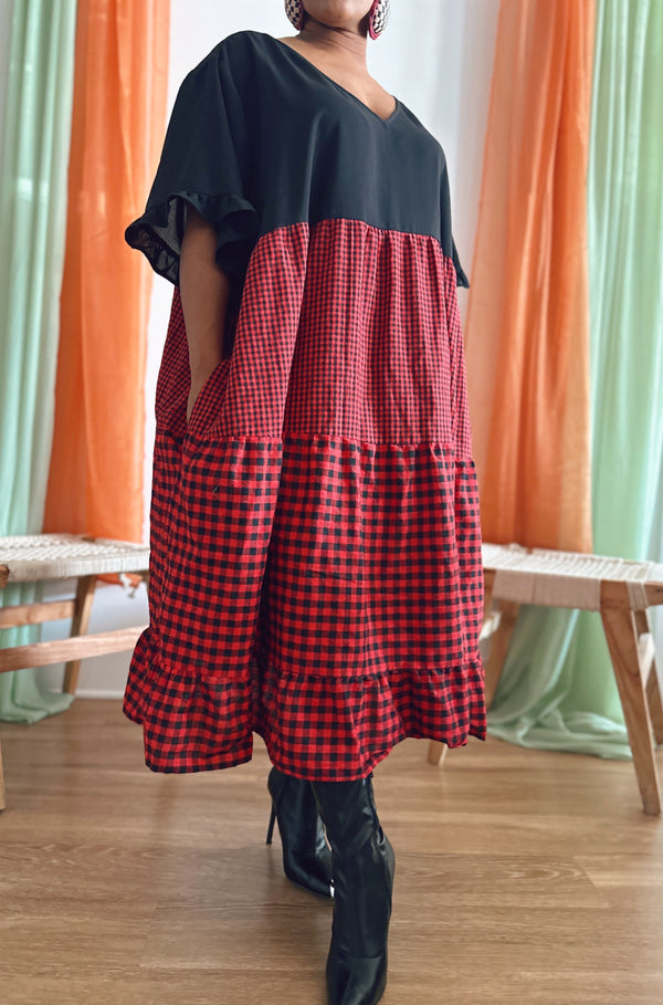 The Black & Red Checkered Dress