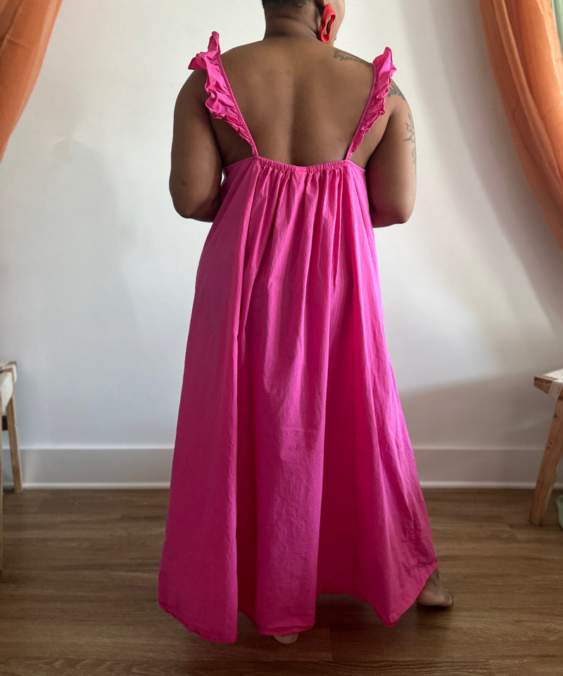 The Pink Ruffle Dress (M)