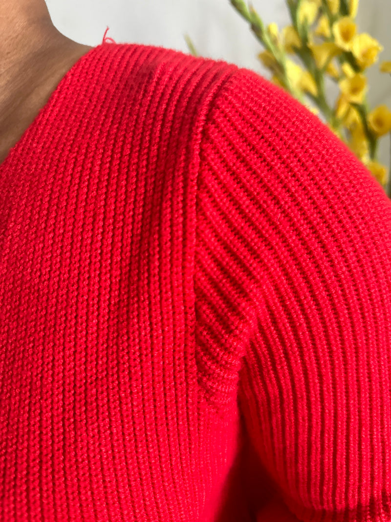 The Knitted Red Sweater (M/L)