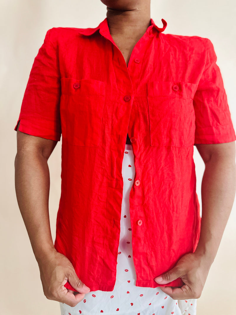 The Red Button up Top (S)