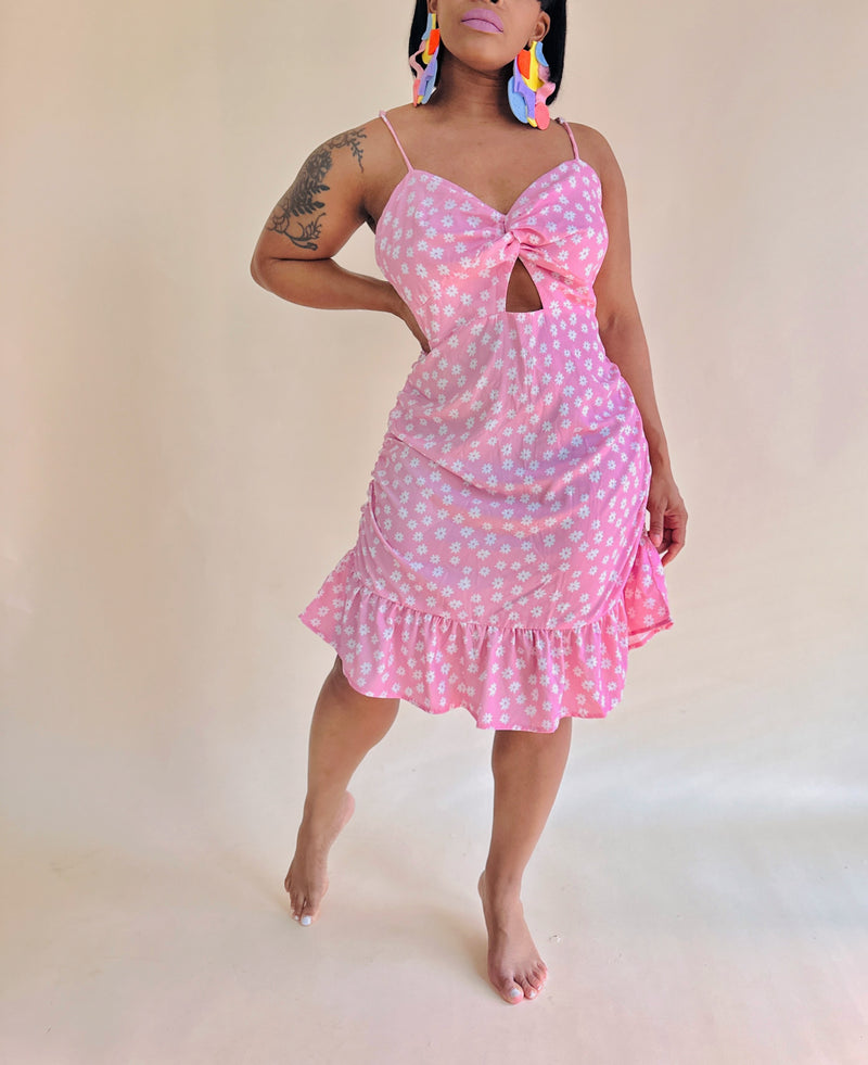 The Pink Flower Dress (2X)