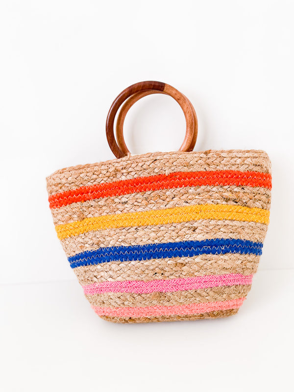 Rainbow Knit Handbag