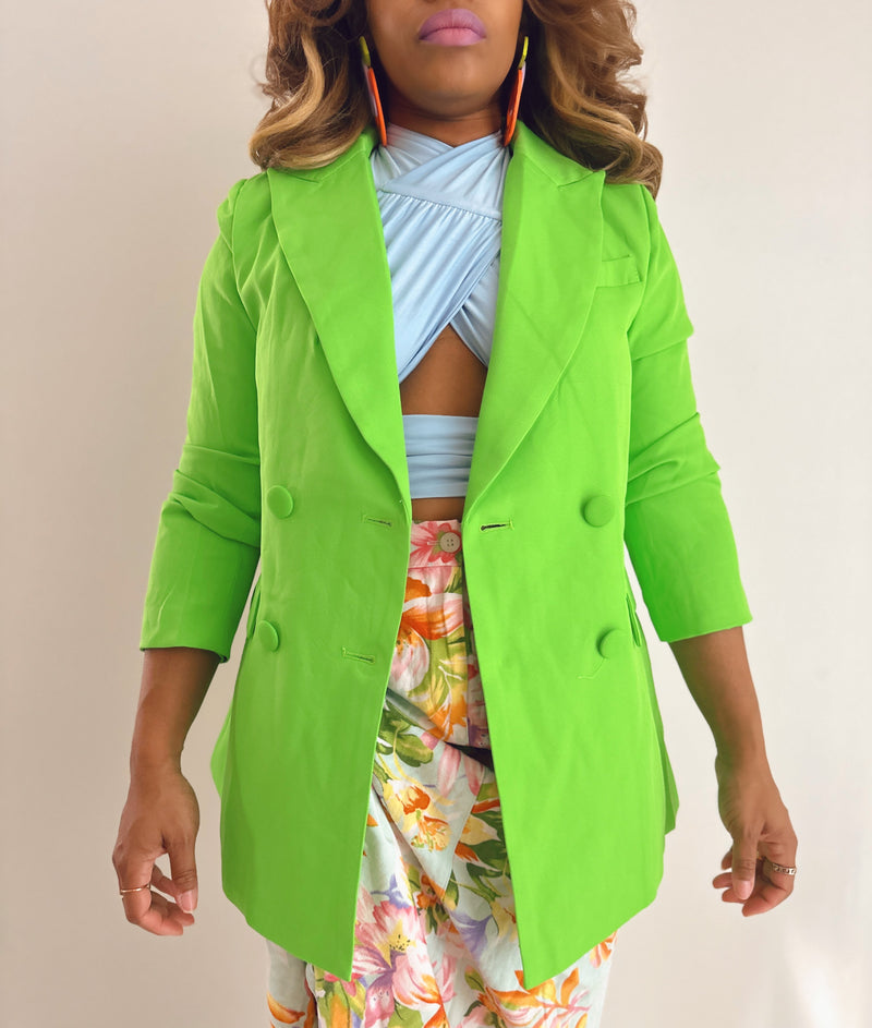 The Notched Blazer -Green