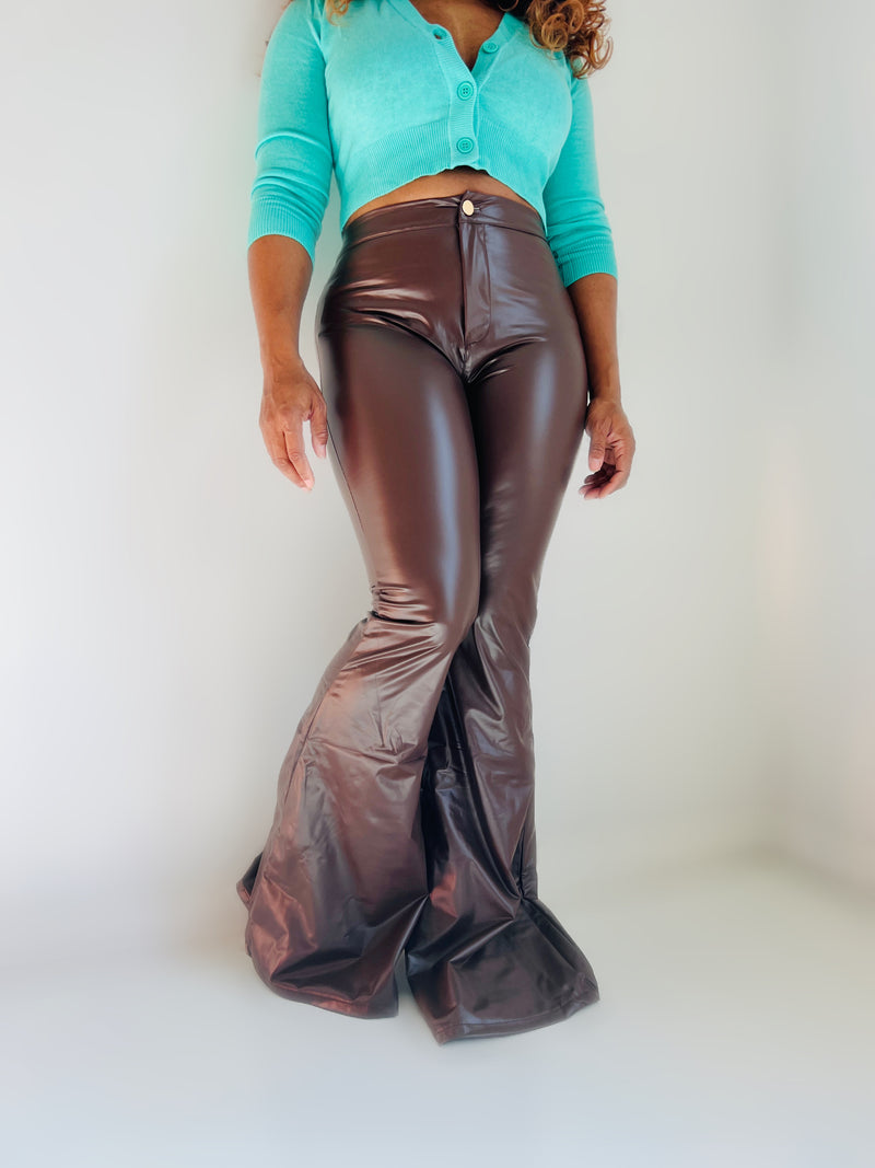 The Brown Faux Bell Bottoms
