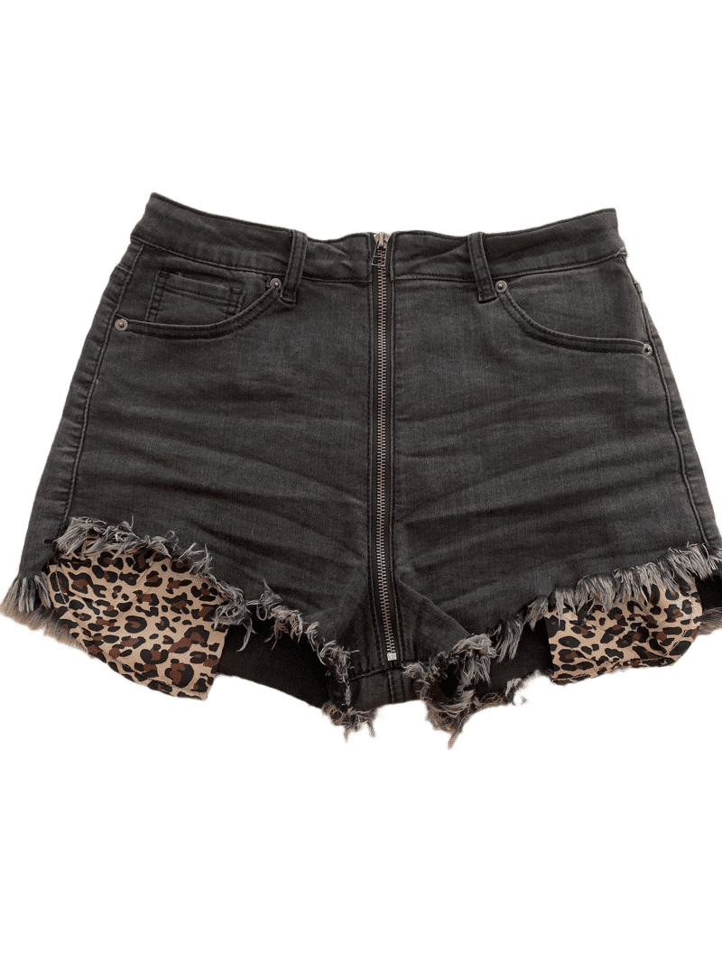 Cheetah Zip Shorts