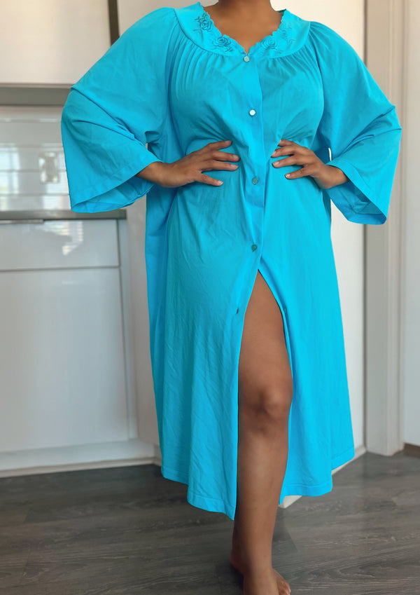 The Teal House Coat (2X)
