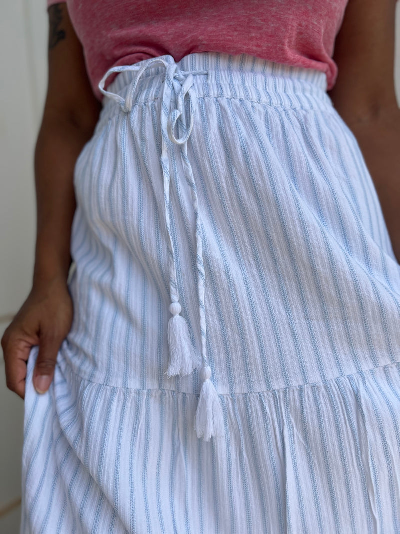The a white Stripe Skirt (Lg)