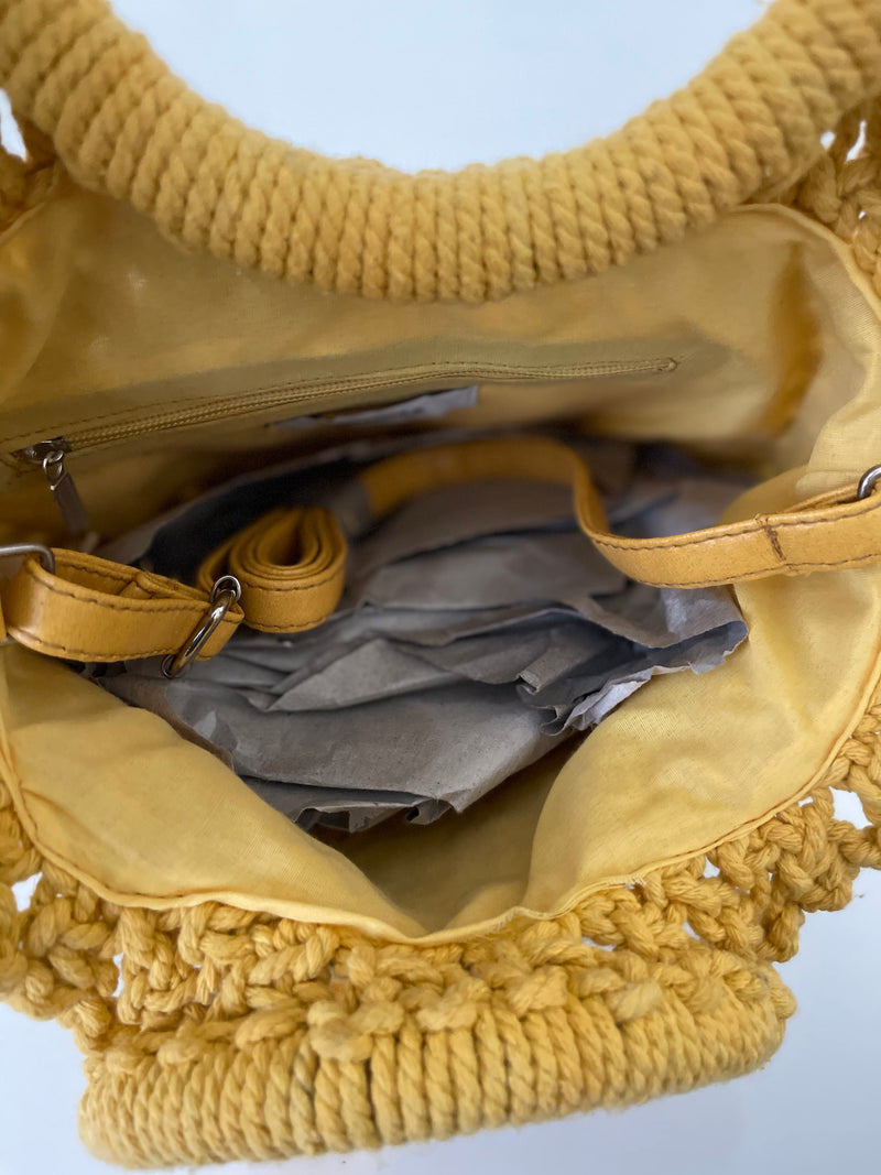 Yellow Knit Handbag