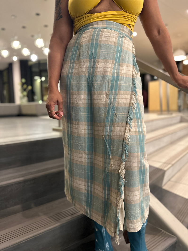 The Plaid Wrap Skirt (S)