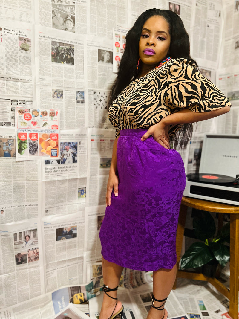 The Silk Purple Royal Skirt
