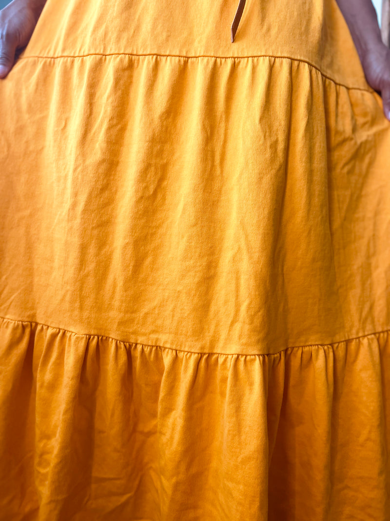 The Mustard Flare Dress (3X)
